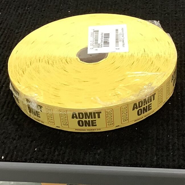 Raffle Ticket Single Roll