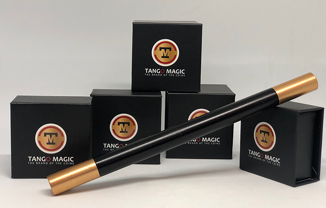 Mini Magic Wand in Black (W004) (with gold tips) by Tango -Trick