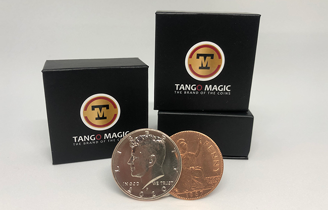 Tango Ultimate Coin (T.U.C)(D0110) Copper and Silver with instructional DVD by Tango - Trick