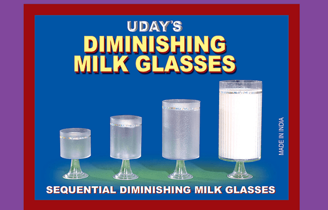 Diminishing Milk Glasses by Uday - Trick