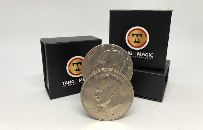 Slippery Expanded Shell Eisenhower Dollar (D0090) by Tango - Trick