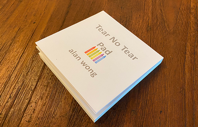 No Tear Pad (Small, 3.5 X 3.5, Tear/No Tear Alternating) by Alan Wong - Trick