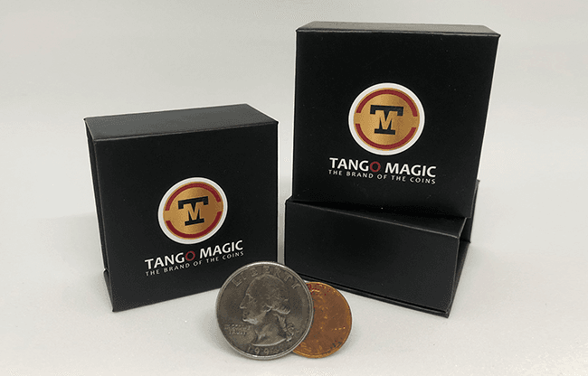 Tango Ultimate Coin (T.U.C) Quarter/Penny (D0127) with instructional DVD by Tango - Trick