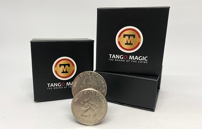 Slippery Shell Quarter (w/DVD)(D0128) by Tango Magic - Tricks