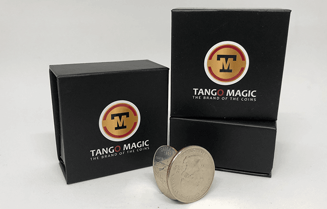 Flipper Coin Pro Elastic System (Quarter Dollar DVD w/Gimmick)(D0148) by Tango - Trick