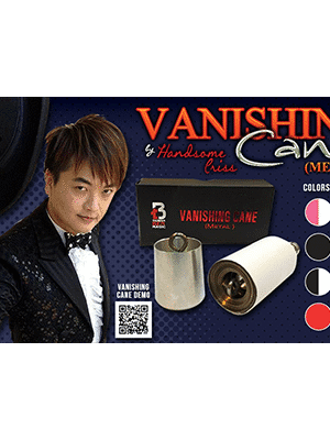 Vanishing Metal Cane (Black) by Handsome Criss and Taiwan Ben Magic - Trick