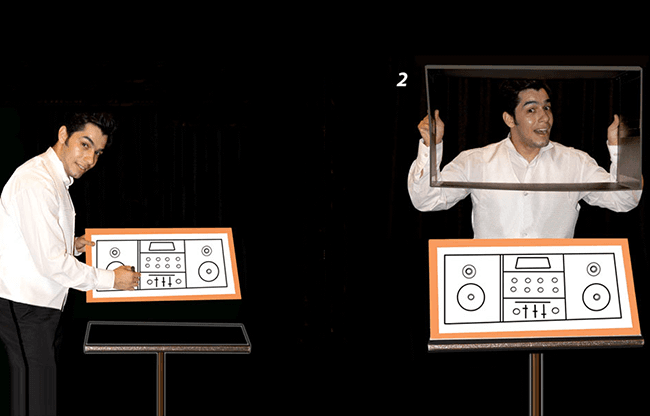 Transformation of Painting to CD Player by Tora Magic