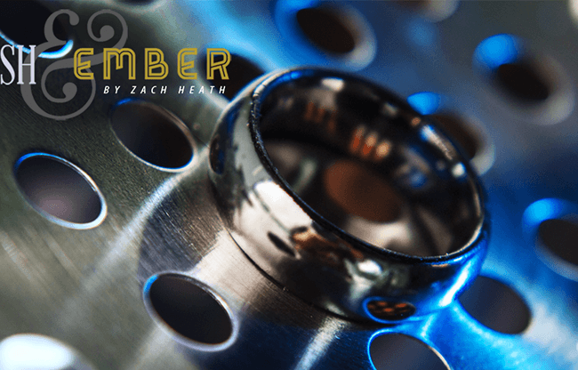 Ash and Ember Silver Curved Size 8 (2 Rings) by Zach Heath  - Trick