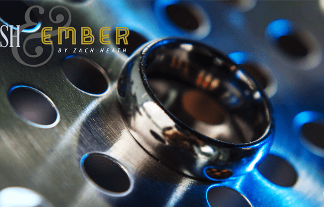 Ash and Ember Silver Curved Size 14 (2 Rings) by Zach Heath - Trick