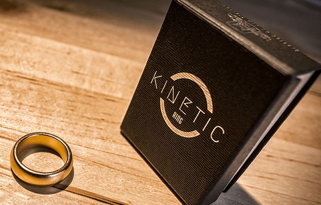 Kinetic PK Ring (Gold) Curved size 8 by Jim Trainer - Trick