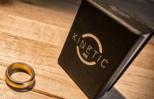 Kinetic PK Ring (Gold) Curved size 10 by Jim Trainer - Trick