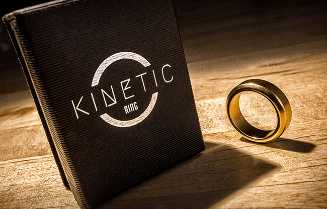 Kinetic PK Ring (Gold) Beveled size 8 by Jim Trainer - Trick