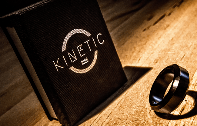 Kinetic PK Ring (Black) Beveled size 10 by Jim Trainer - Trick