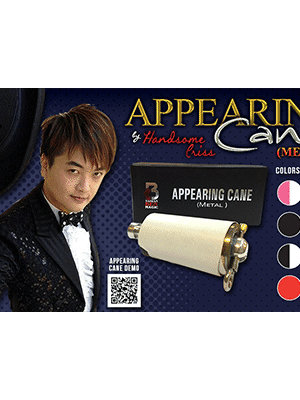 Appearing Cane (Metal / Black & White) by Handsome Criss and Taiwan Ben Magic - Trick