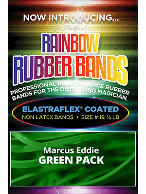 Joe Rindfleisch's Rainbow Rubber Bands (Marcus Eddie - Green Pack  ) by Joe Rindfleisch - Trick