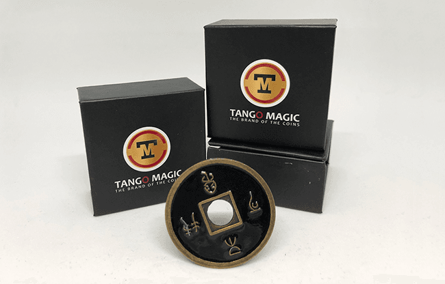 Dollar Size Chinese Coin (Black) by Tango (CH029)