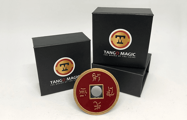 Dollar Size Chinese Coin (Red) by Tango (CH032)