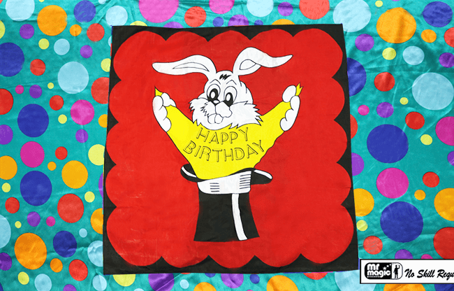 Bag to Happy Birthday Silk (36 inch  x 36 inch) by Mr. Magic - Trick