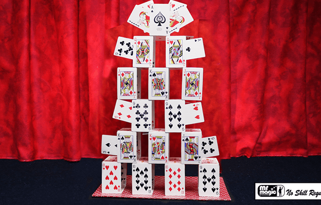 Card Castle with Six Card Repeat by Mr. Magic - Trick