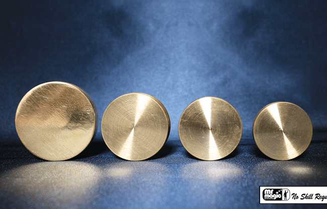 Nested Coin Box Brass (4) by Mr. Magic - Trick