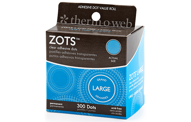 Sticky Dots Large (1/2 inch Diameter) Roll of 300