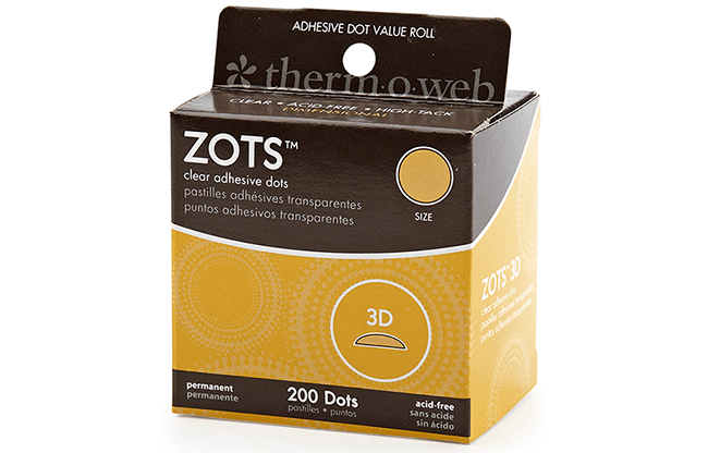 Sticky Dots 3D (1/2 inch Diameter) Roll of 200