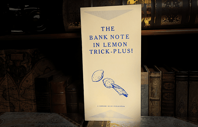 The Bank Note in Lemon Trick - Book