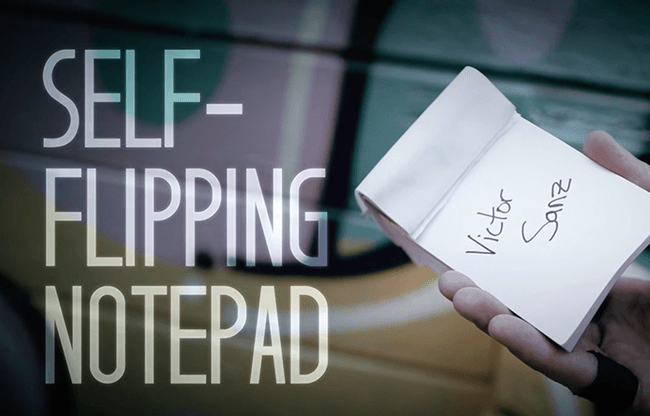 Self-Flipping Notepad (DVD and Gimmick) by Victor Sanz - DVD