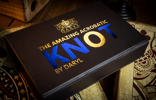 Amazing Acrobatic Knot with extra knot Blue and Yellow (Gimmicks and Online Instructions) by Daryl - Trick