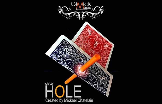 CRAZY HOLE Blue (Gimmick and Online Instructions) by Mickael Chatelain - Trick