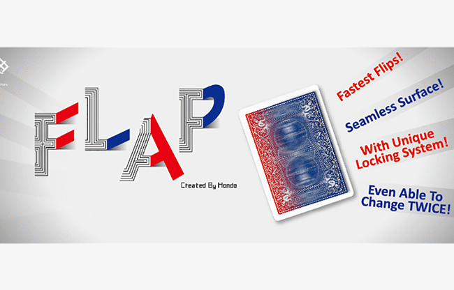 Modern Flap Card (Red to Blue Face Card) by Hondo