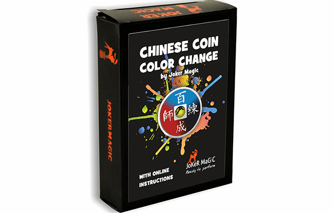 Chinese Coin Color Change (Gimmicks and Online Instructions) by Joker Magic - Trick