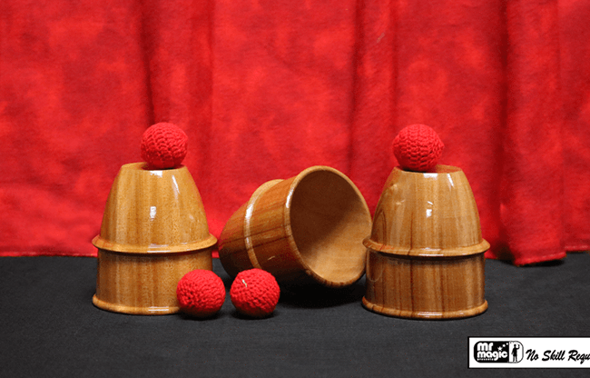 Cups and Balls (Wooden) by Mr. Magic - Trick