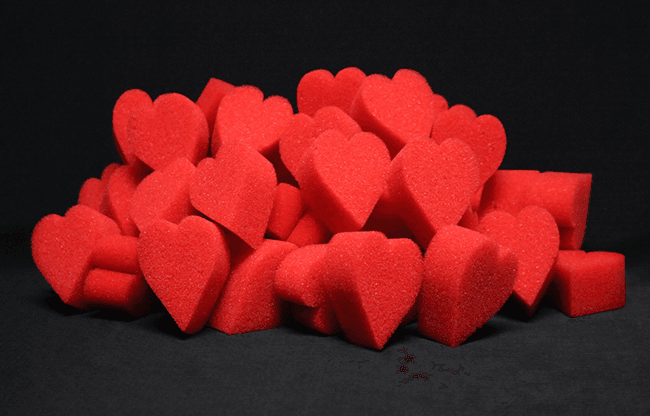Ultra Soft Red Hearts Bag of 50 by Magic By Gosh