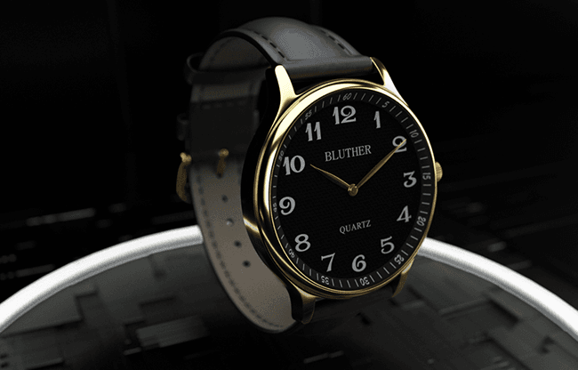 Infinity Watch V3 - Gold Case Black Dial / PEN Version (Gimmick and Online Instructions) by Bluether Magic - Trick