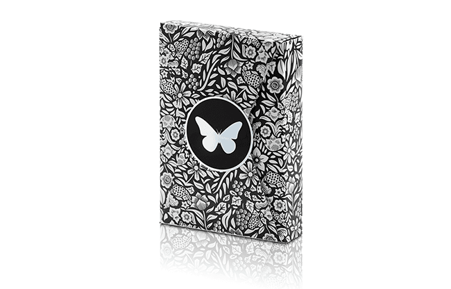 Limited Edition Butterfly Playing Cards (Black and Silver) by Ondrej Psenicka