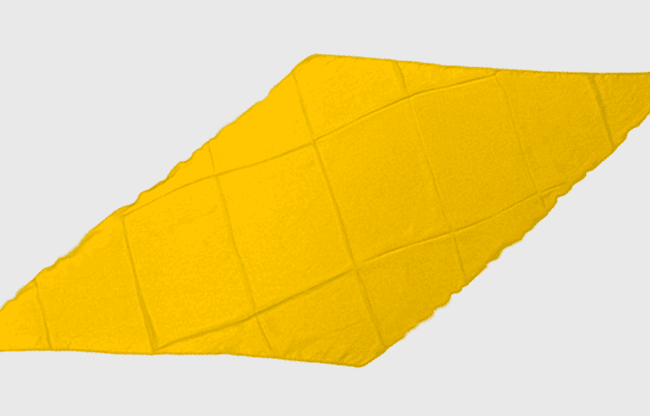 Diamond Cut Silk 24 inch (YELLOW) by Magic by Gosh - Trick