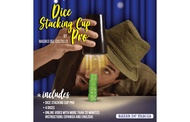 Dice Stacking Cup Pro (Gimmicks and Online Instructions) by Bazar de Magia - Trick