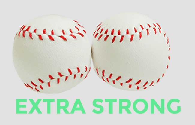 Strong Chop Cup Balls White Leather (Set of 2) by Leo Smetsers - Trick