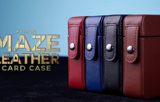 MAZE Leather Card Case (Blue) by Bond Lee - Trick