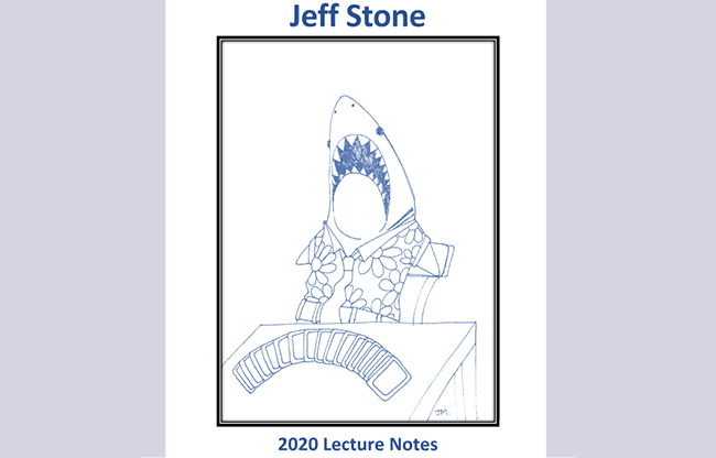 Jeff Stone's 2020 Lecture Notes by Jeff Stone - Book