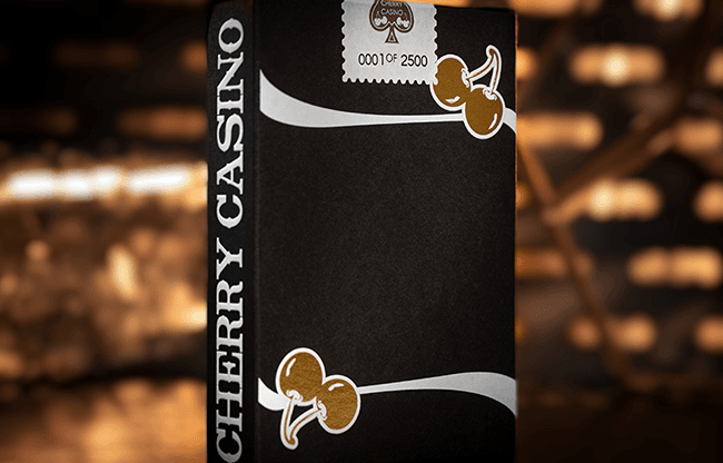 Limited Edition Cherry Casino (Monte Carlo Black and Gold) Numbered Seals Playing Cards by Pure Imagination Projects