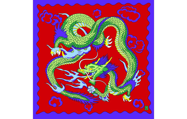 Rice Picture Silk 18" (Imperial Dragon) by Silk King Studios - Trick