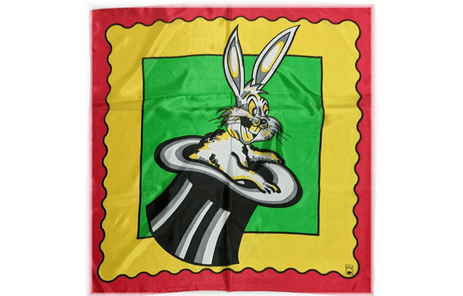 Rice Picture Silk 27" (Rabbit in Hat) by Silk King Studios - Trick