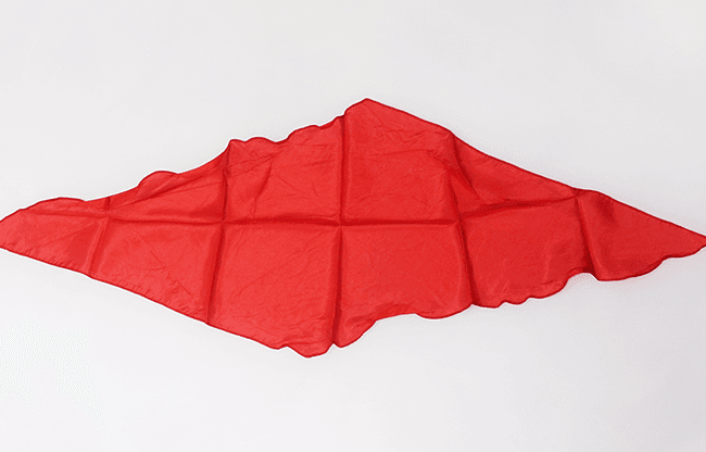 Diamond Cut Silk 18 inch (Red) by Magic by Gosh-Trick
