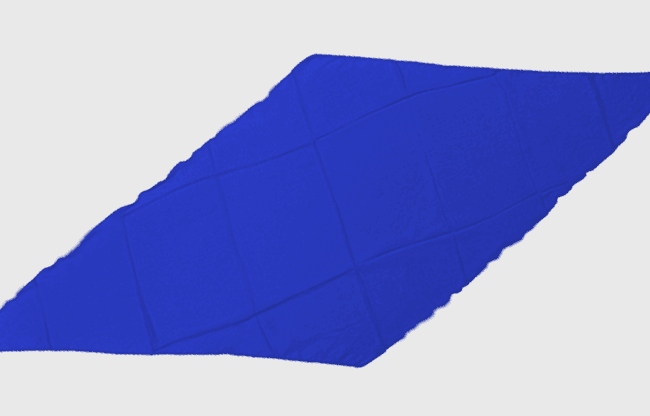 Diamond Cut Silk 18 inch (Blue) by Magic By Gosh - Trick