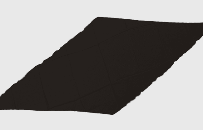 Diamond Cut Silk 18 inch (Black) by Magic By Gosh - Trick