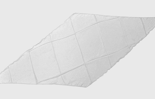 Diamond Cut Silk 18 inch (White) by Magic By Gosh - Trick