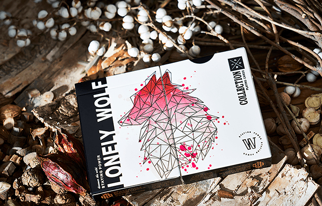 Lonely Wolf (PINK) Playing Cards by Bocopo