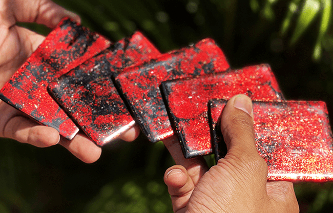 Stardust - Retro Trainers (Red Flake) by Magic Encarta - Trick